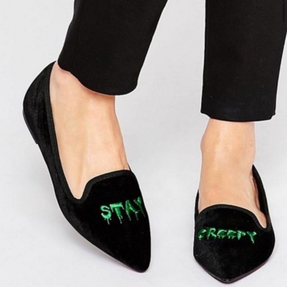 Asos Stay Creepy Smoking Flats